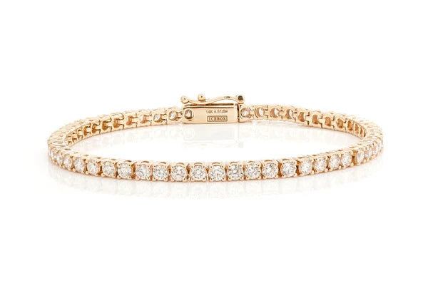 Erkals Jewellers 10pt Prong Set Diamond Tennis Bracelet 18K Gold 4.50ctw