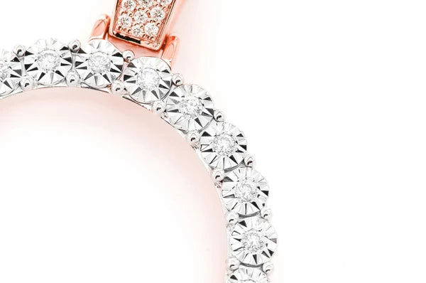 Erkals Jewellers Miracle Set Picture Memory Pendant 18K Gold Diamond 1.15ctw