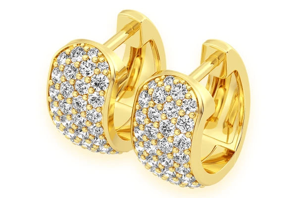 Erkals Jewellers Wide Huggie Hoop Earrings 18K Gold 1.00ctw