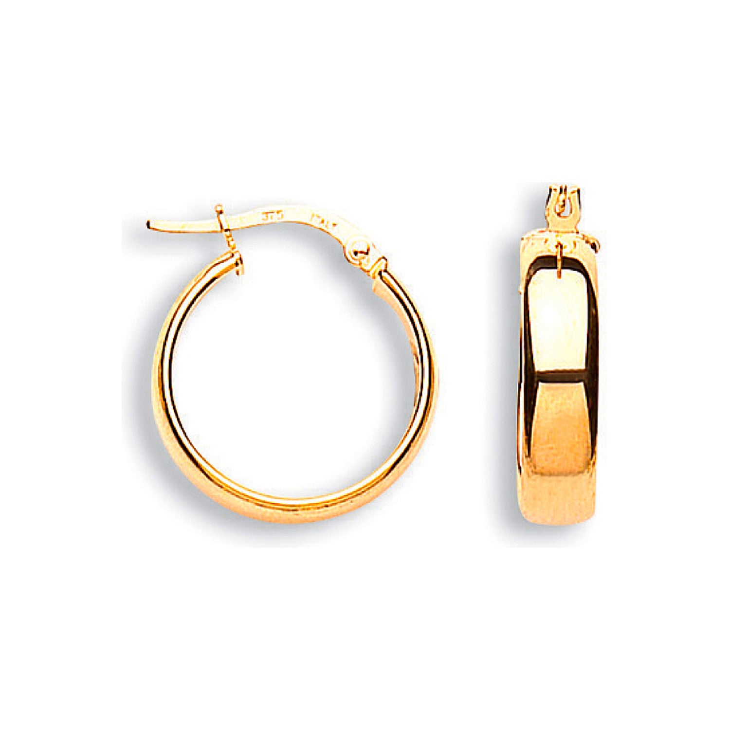 Y/G 18mm Tube Hoop Earrings