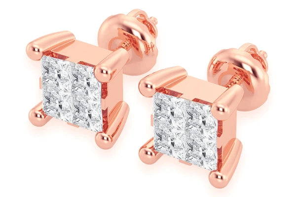 Erkals Jewellers Quad Stud Earrings 18K Gold 0.25ctw