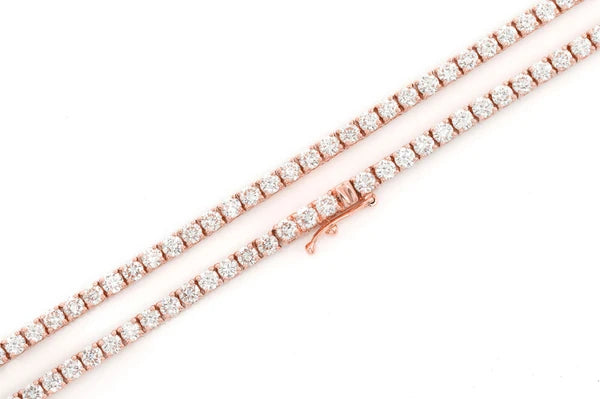 Erkals Jewellers 5pt Prong Set Diamond Tennis Necklace 18K Gold 11.00ctw