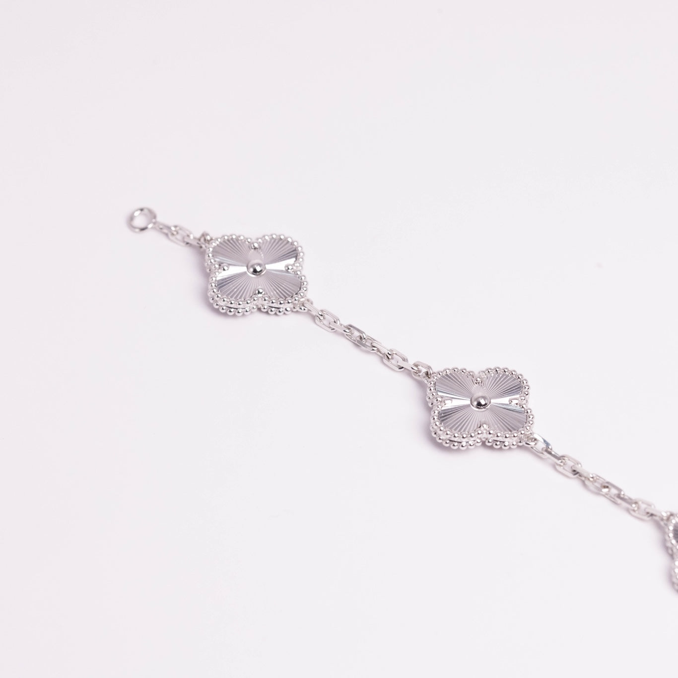 Van Cleef &amp; Arpels Pulsera Vintage Alhambra 5 Motivos Oro blanco de 18 quilates 