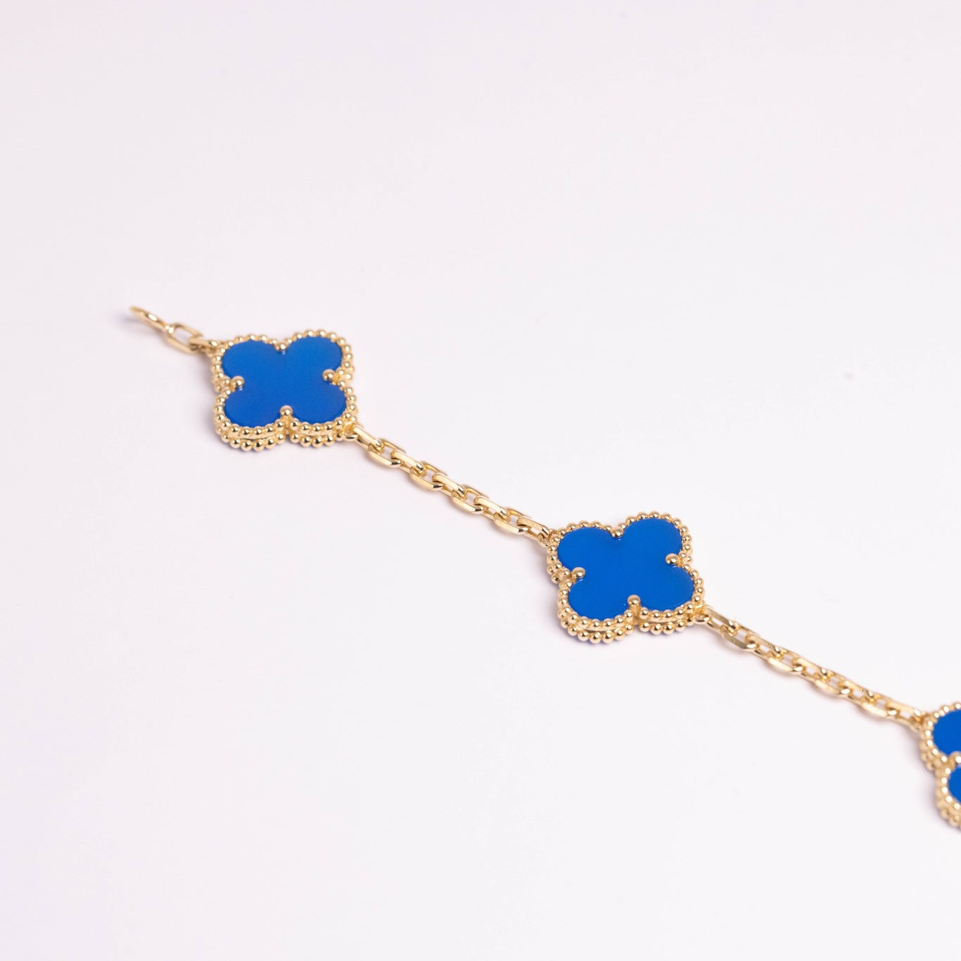 Van Cleef &amp; Arpels Pulsera Vintage Alhambra 5 Motivos Ágata Oro amarillo de 18 quilates 