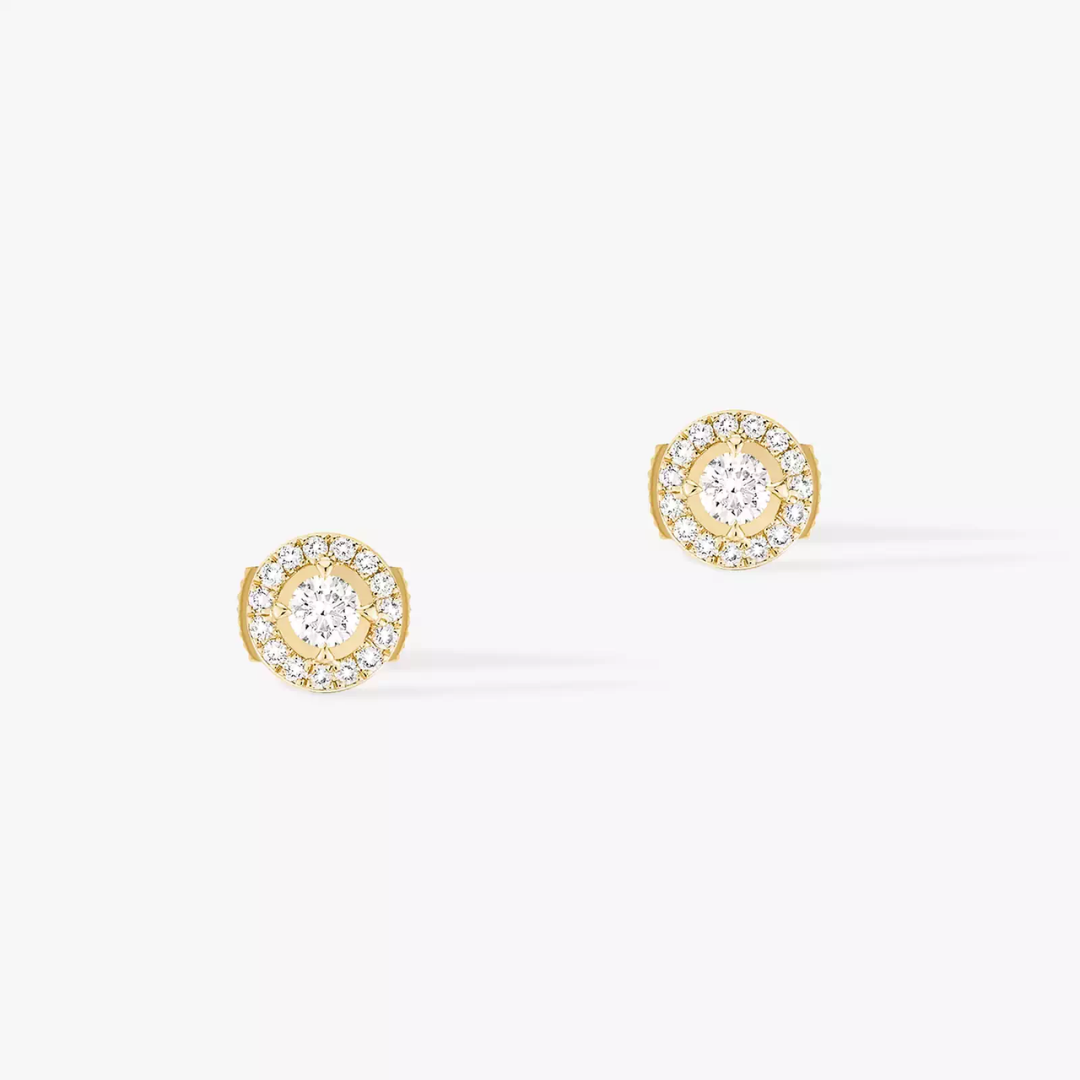 Joy Round Diamond Earrings 18ct Gold