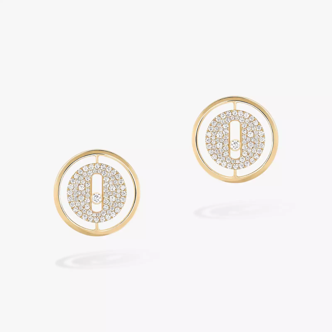 Lucky Move Diamond Pavé Stud Earrings 18ct Gold