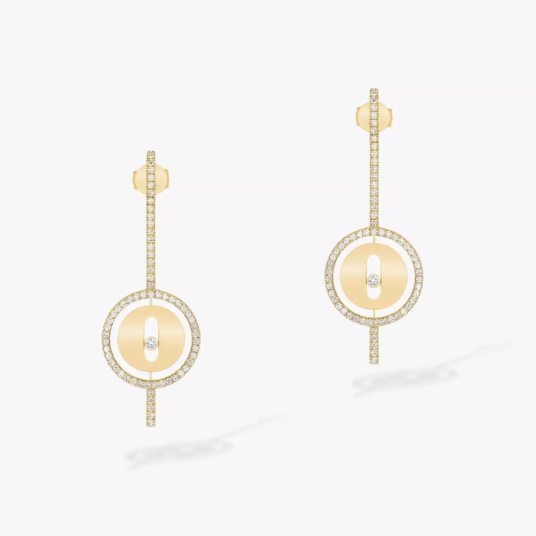 Lucky Move Arrow Diamond Earrings 18ct Gold