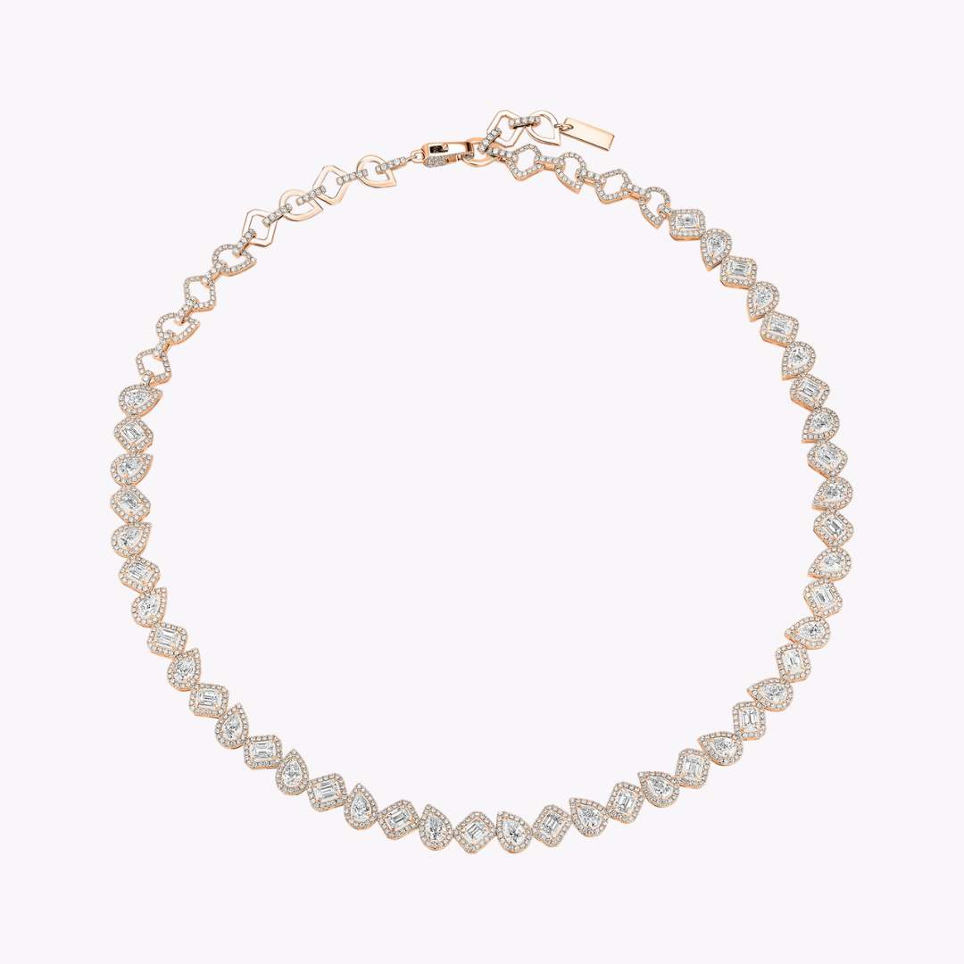 My Twin Rivière Necklace 18ct Gold