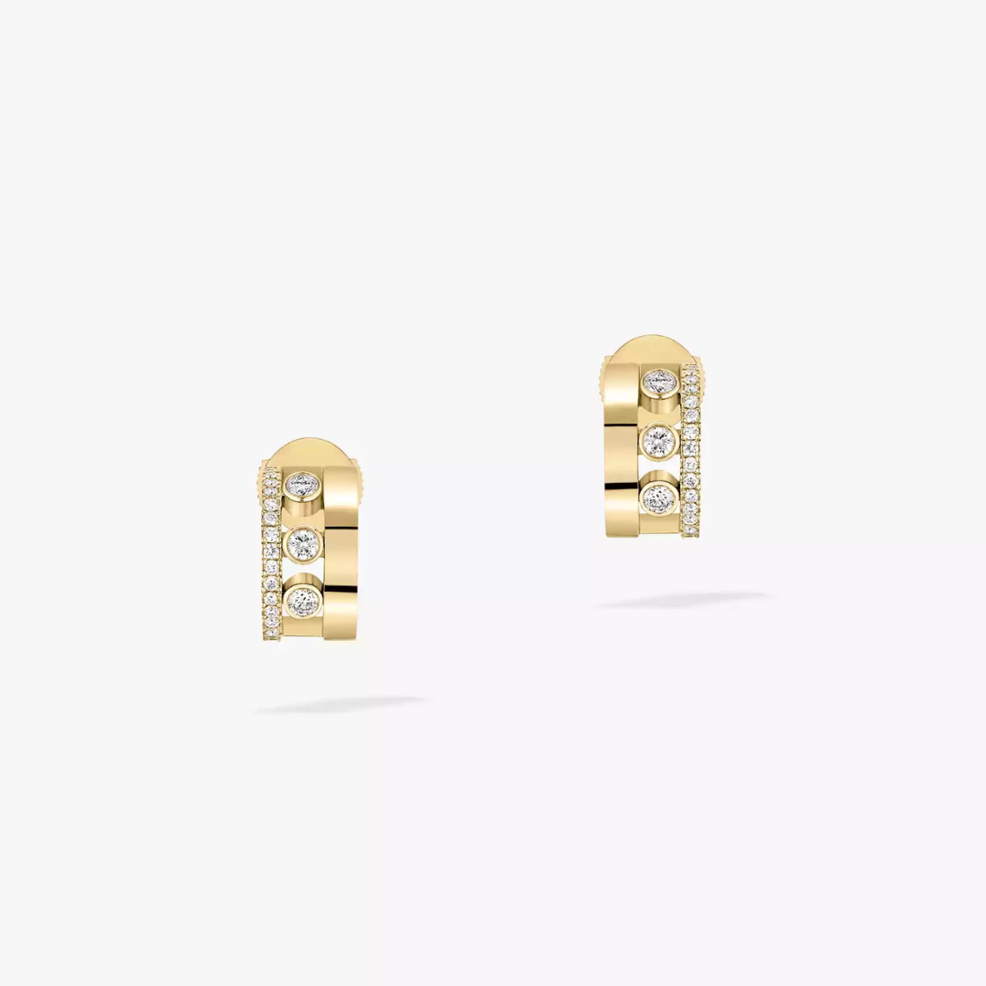 Move Romane Mini Hoops Diamond Earrings 18ct Gold