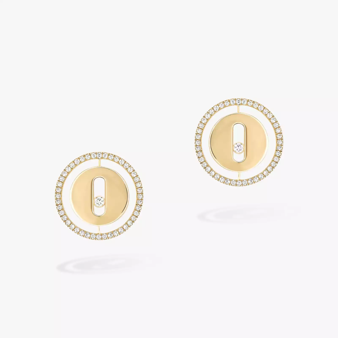Lucky Move Stud Diamond Earrings 18ct Gold