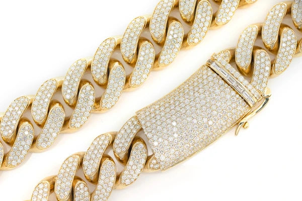 Erkals Jewellers 20mm Miami Cuban Link Diamond Necklace 18K Gold 41.00ctw