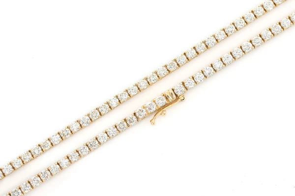 Erkals Jewellers 5pt Prong Set Diamond Tennis Necklace 18K Gold 11.00ctw