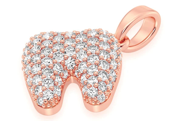 Erkals Jewellers Molar Tooth Diamond Pendant 18K Gold 0.50ctw