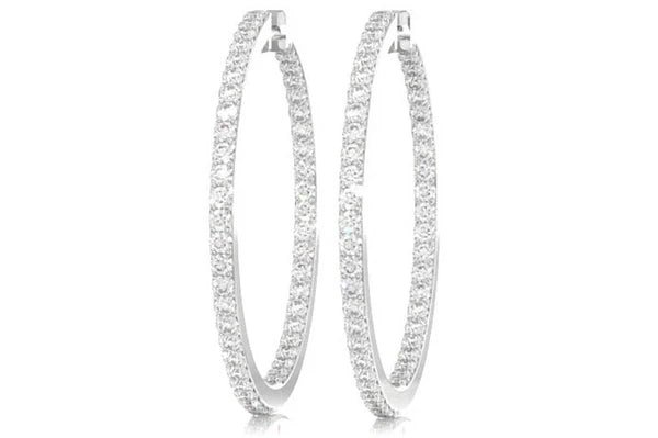 Erkals Jewellers Large Double Sided Hoop Earrings 18K Gold 2.75ctw