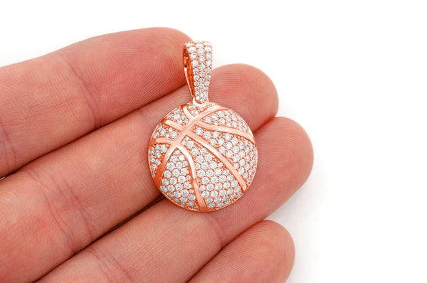 Erkals Jewellers Basketball Pendant 18K Gold 2.00ctw