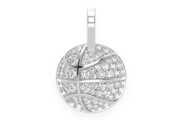 Erkals Jewellers Basketball Pendant 18K Gold 0.40ctw