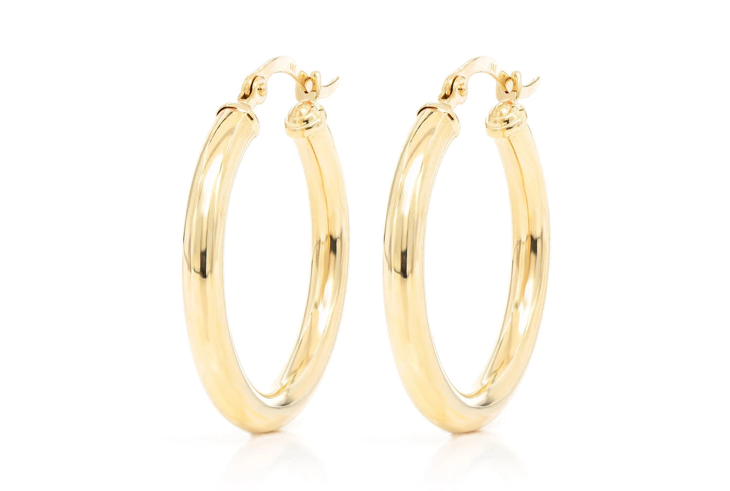 Erkals Jewellers 3mm Solid Hoop Earrings 18K Gold