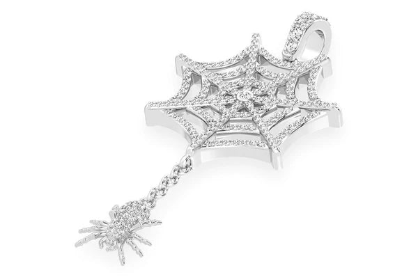 Pendentif diamant toile d'araignée 1,00 ct en or massif 14 carats