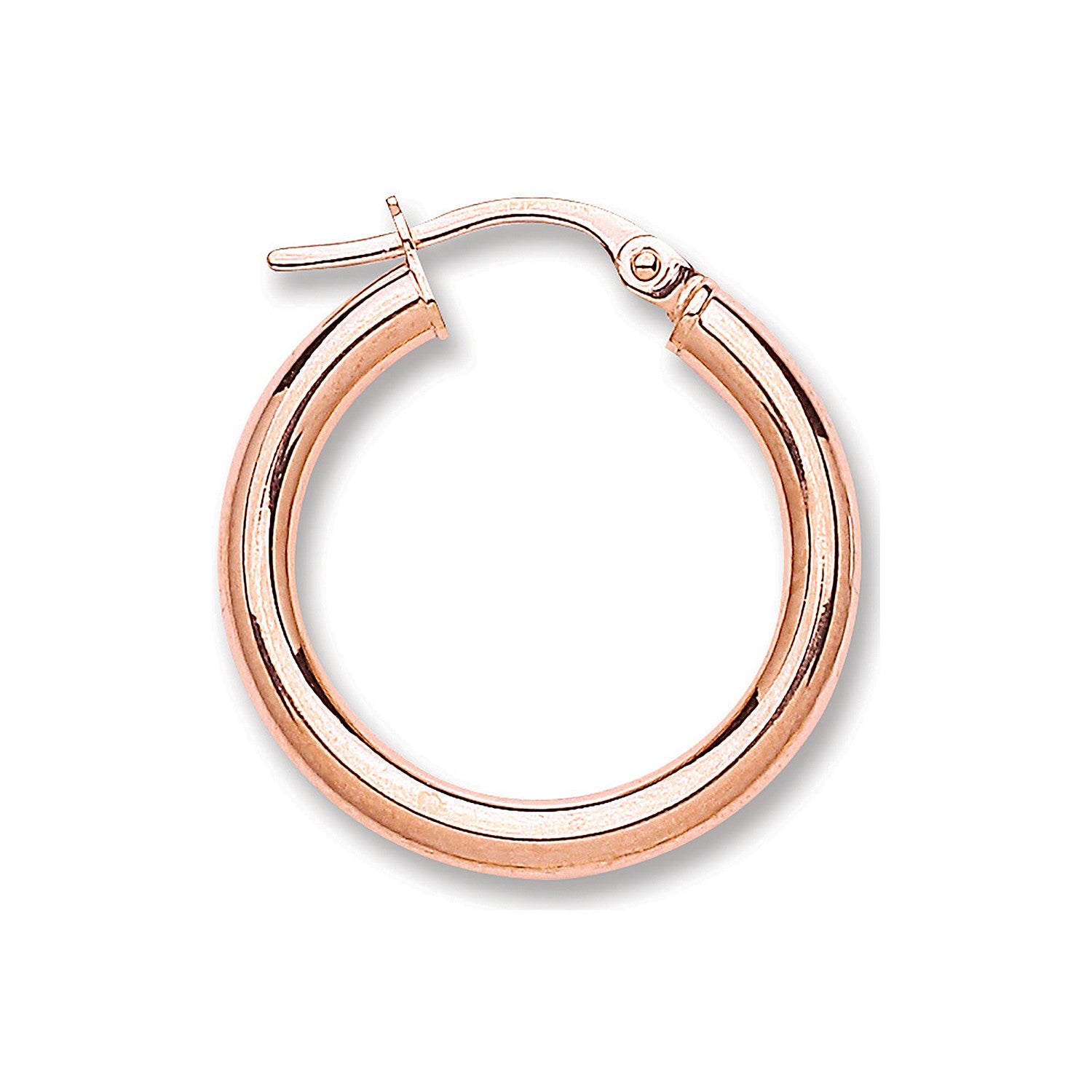 R/G 20mm Round Tube Hoop Earrings