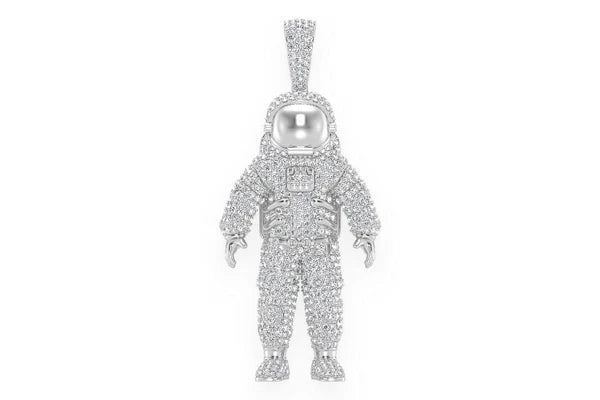 Erkals Jewellers Astronaut Diamond Pendant 18K Gold 4.25ctw