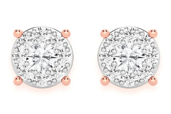 Erkals Jewellers Mosaic Stud Earrings 18K Gold 0.25ctw