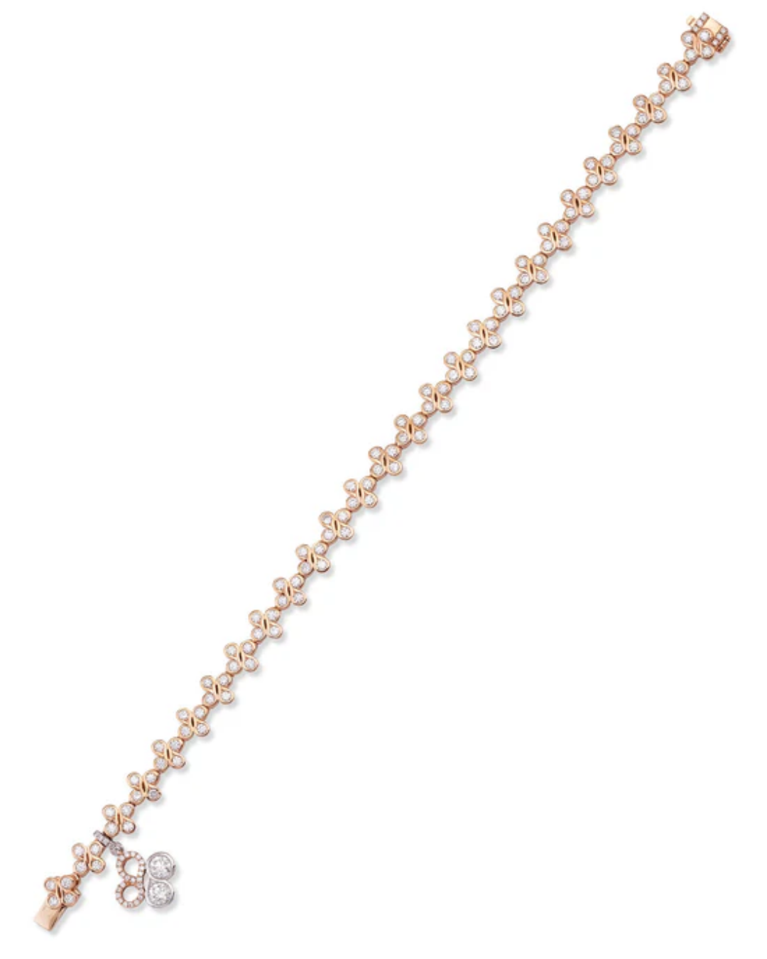 Rose Gold and Platinum Diamond Bracelet