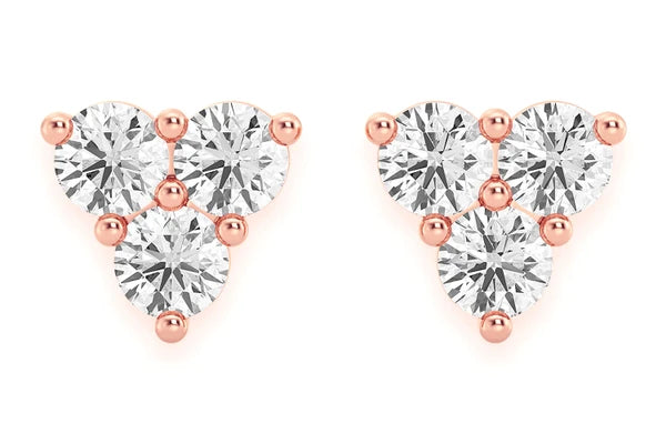 Erkals Jewellers Triangle Stud Earrings 18K Gold 0.20ctw