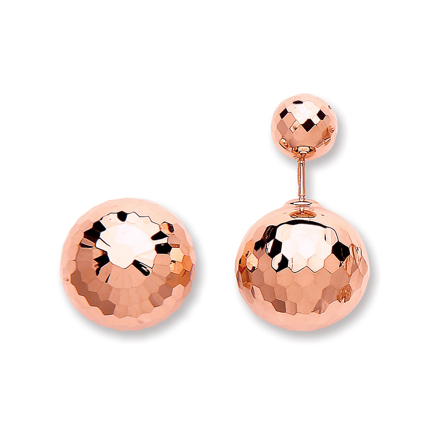 R/G Disco Ball Screw Back Earrings