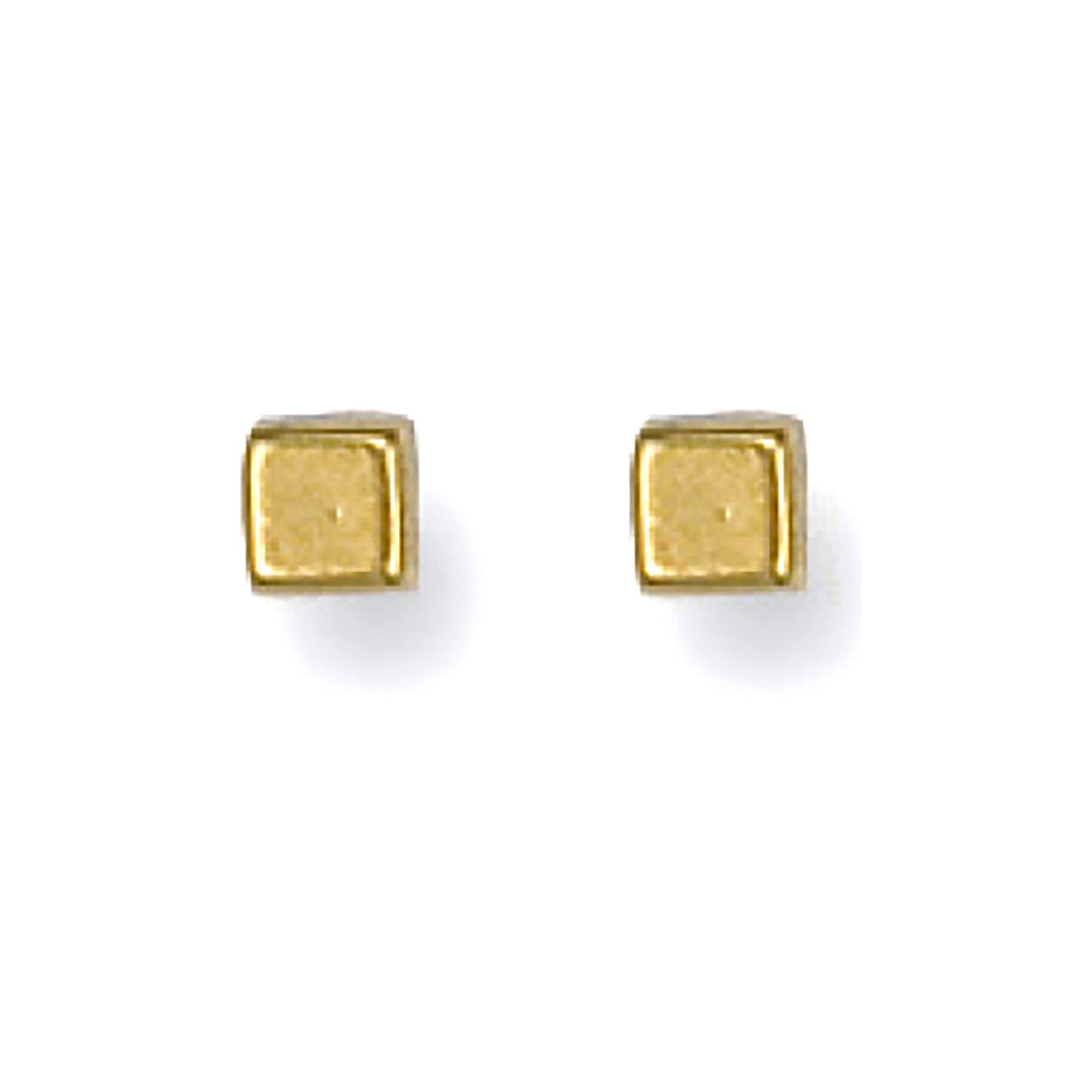 Y/G 4mm Square Cube Studs
