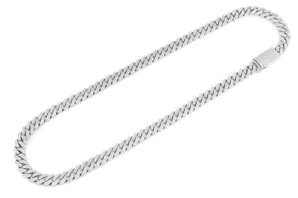 Erkals Jewellers 10mm Miami Cuban Diamond Necklace 18K Gold 14.00ctw