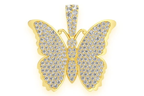 Erkals Jewellers Butterfly Pendant 18K Gold Diamond 2.25ctw
