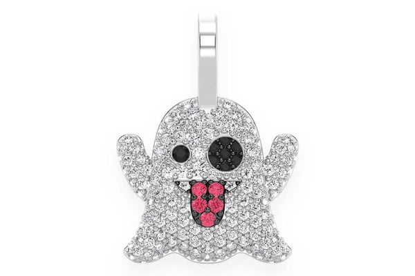 Erkals Jewellers Ghost Emoji Diamond Pendant 18K Gold 0.50ctw
