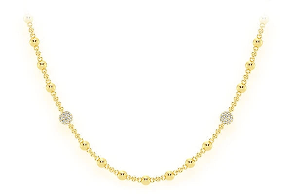 Erkals Jewellers Diamond Bead Rosary Chain 18K Gold 2.75ctw