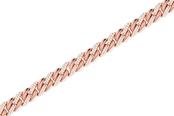 Erkals Jewellers Miami Cuban Half Link Diamond Bracelet 18K Gold 0.85ctw