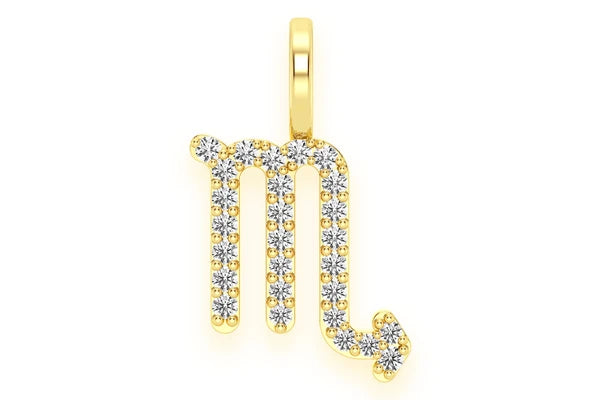Erkals Jewellers Scorpio Zodiac Pendant 18K Gold Diamond 0.10ctw