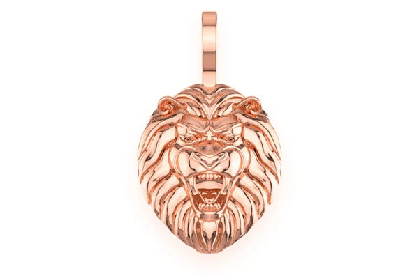 Erkals Jewellers Plain Stripped Lion Pendant 18K Gold