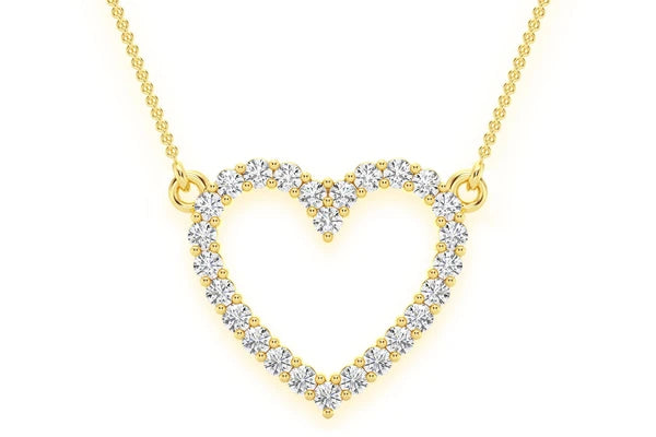 Erkals Jewellers Open Heart Pendant 18K Gold Diamond 0.35ctw