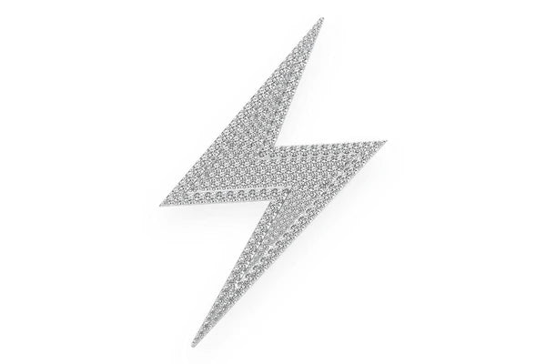 Erkals Jewellers Lightning Bolt Pendant 18K Gold Diamond 2.75ctw