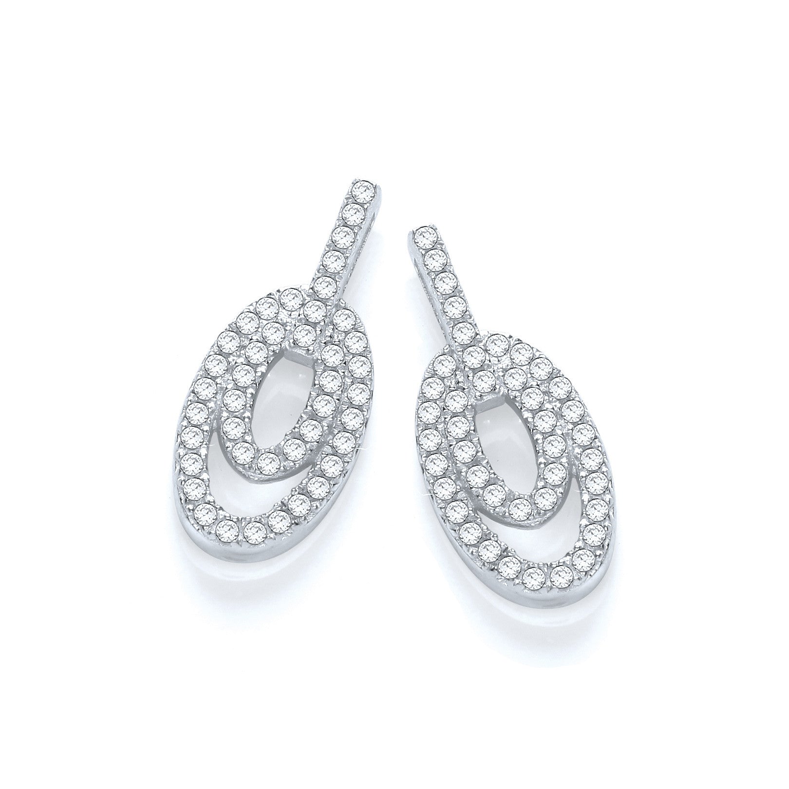 Micro Pave' Fancy Drop Earring