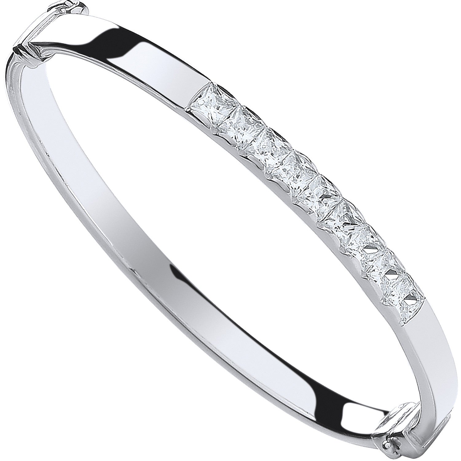 Silver Baby Cz Bangle