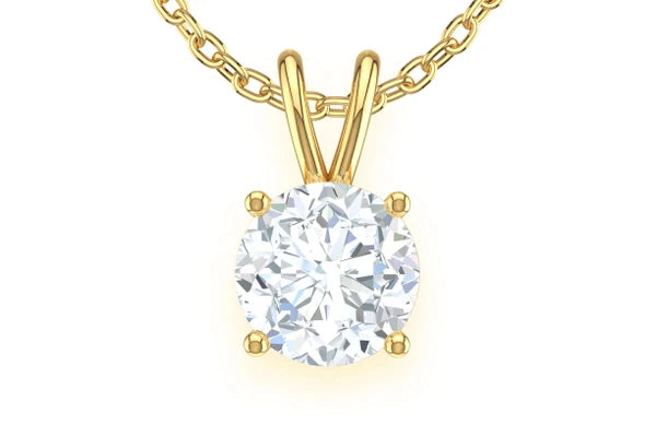 Erkals Jewellers Round Solitaire Diamond Pendant 18K Gold 0.10ctw
