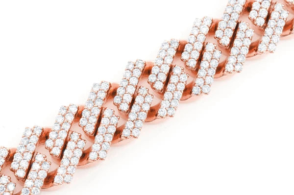 Erkals Jewellers 17mm Miami Cuban Link Diamond Bracelet 18K Gold 16.50ctw