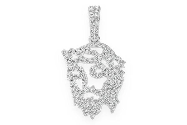 Erkals Jewellers Mini Jesus Silhouette Pendant 18K Gold Diamond 0.40ctw