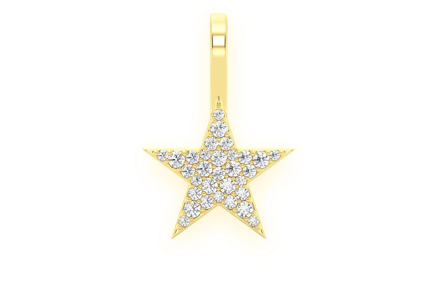 Erkals Jewellers Five Point Star Pendant 18K Gold Diamond 0.20ctw
