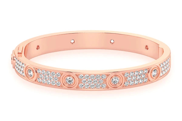 Erkals Jewellers Full Diamond Eternity Diamond Bangle 18K Solid Gold 6.05ctw