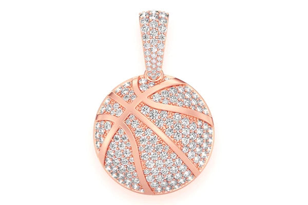 Erkals Jewellers Basketball Pendant 18K Gold Diamond 2.00ctw