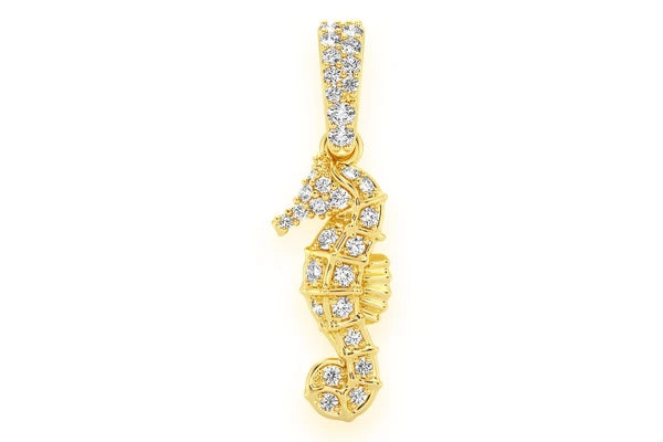 Erkals Jewellers Seahorse Pendant 18K Gold Diamond 0.15ctw
