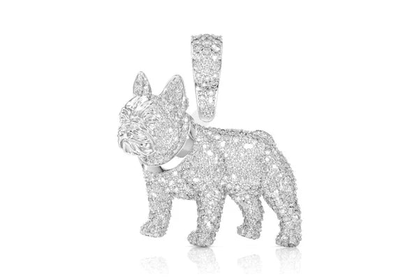 Erkals Jewellers French Bulldog Pendant 18K Gold Diamond 2.50ctw