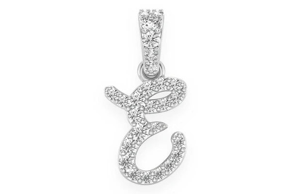 Erkals Jewellers Painter Letter Pendant 18K Gold Diamond 0.20ctw