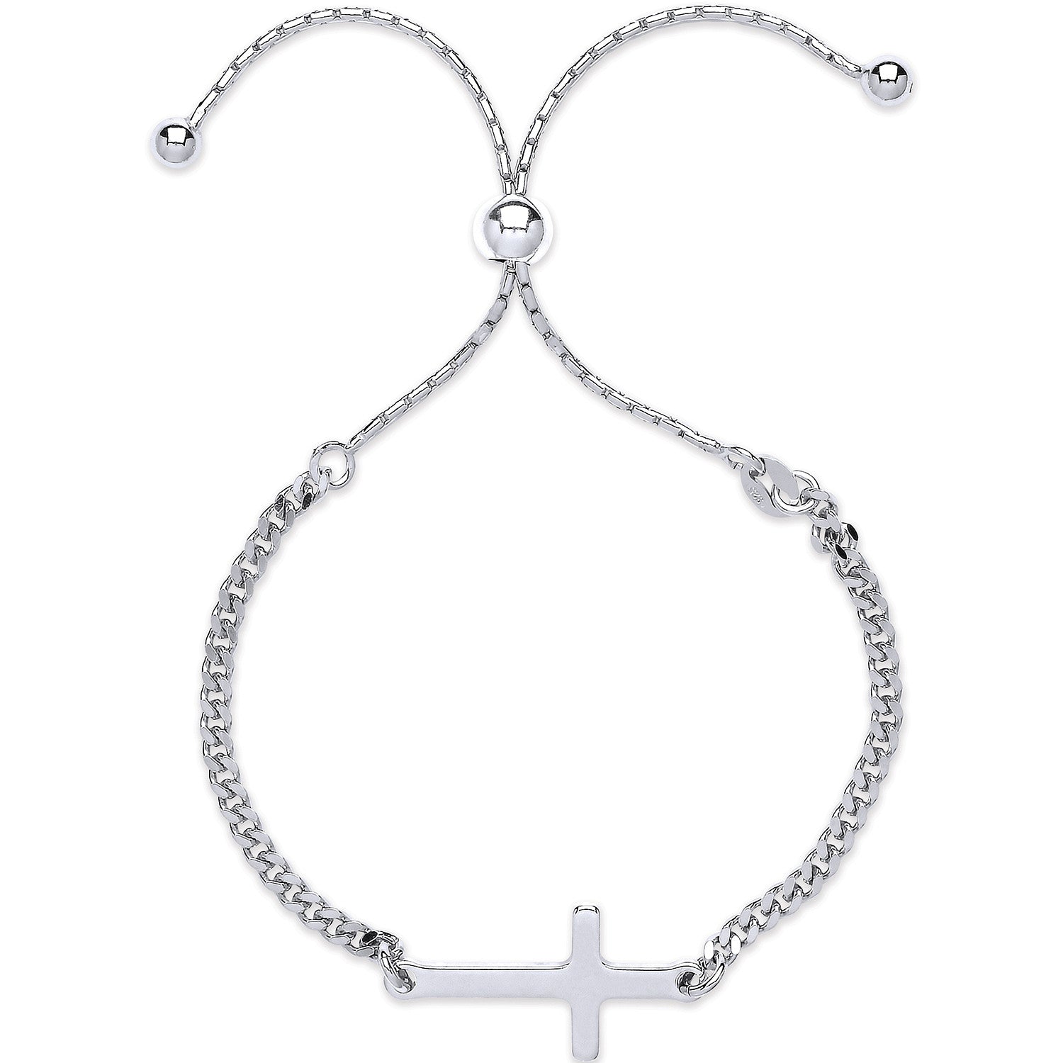 Silver Cross Friendship Bracelet